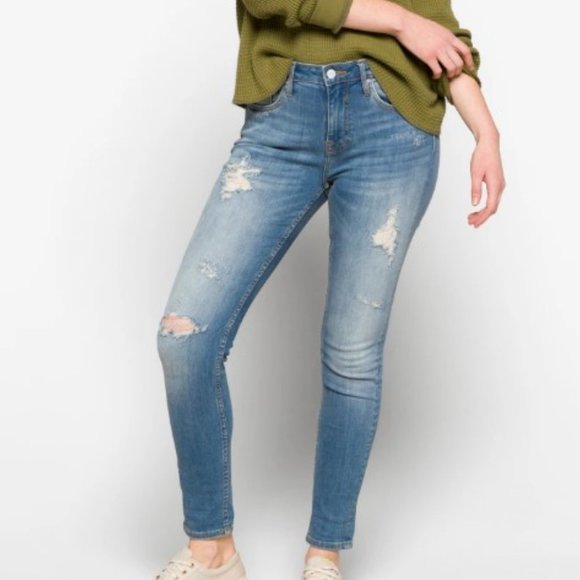 Vigoss Thompson Tomboy Mid Rise Distressed Jean size 27 - Picture 2 of 10